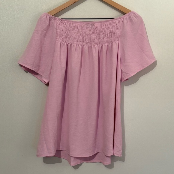 H&M Pink Puff Sleeve Smocked Blouse - Picture 6 of 7